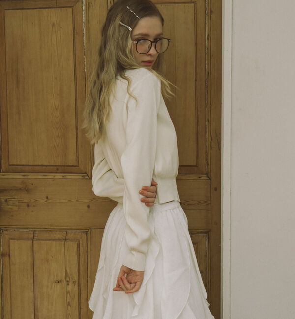 archives「シェルプレートクロスボタンニットカーディガン」|カーディガン|