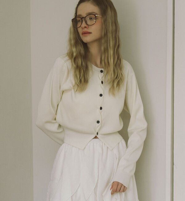 archives「シェルプレートクロスボタンニットカーディガン」|カーディガン|