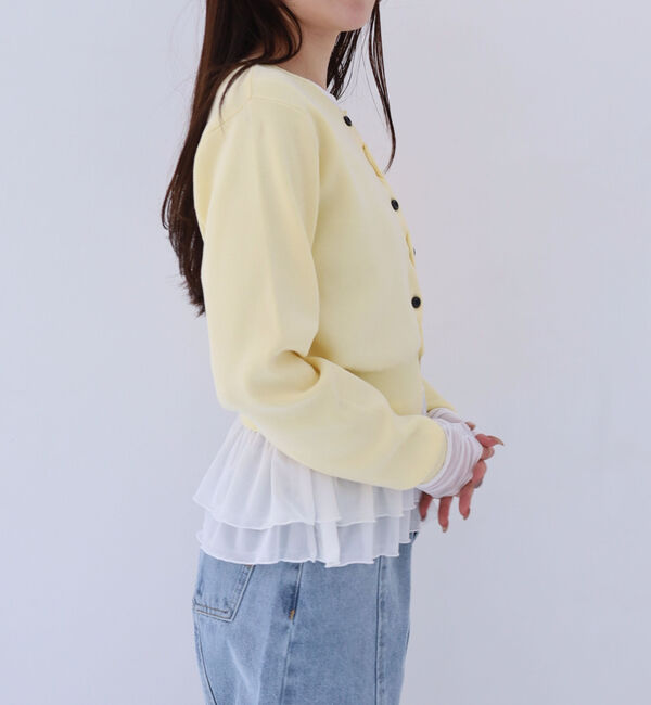 archives「シェルプレートクロスボタンニットカーディガン」|カーディガン|