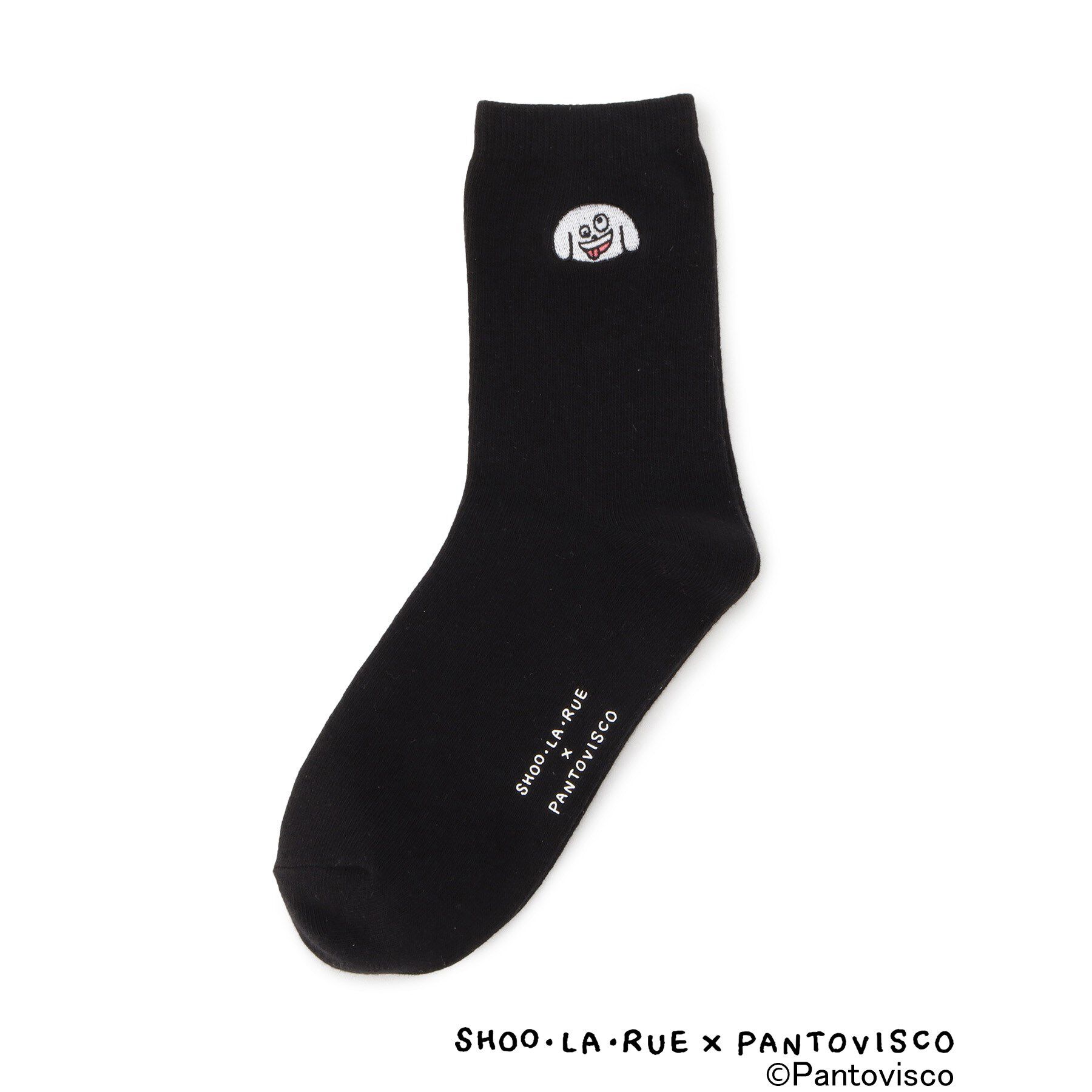 SHOO･LA･RUE「【パントビスコ／ぺろち】刺繍・ジャカード アソートソックス」|ソックス|ブラック(019)