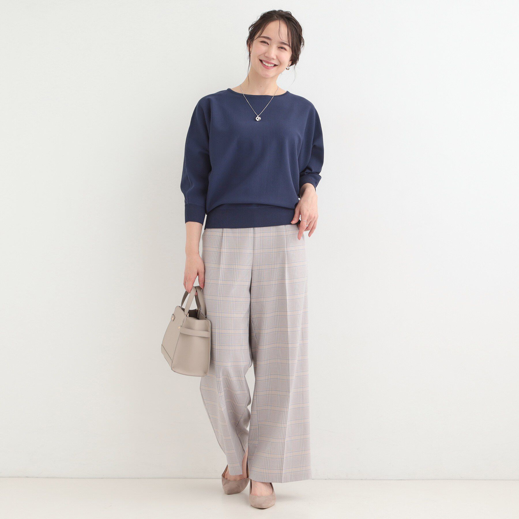 SHOO･LA･RUE「【洗える】軽やかでさらっとしたタッチ すっきり見えドルマンニット」|ニット・セーター|