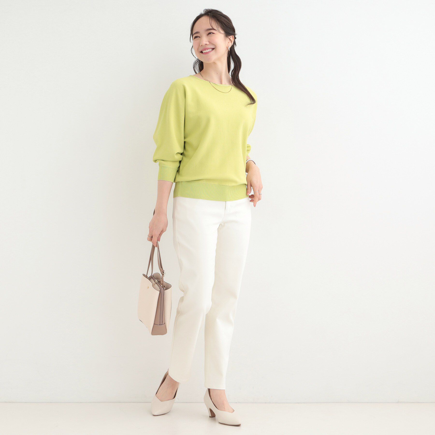 SHOO･LA･RUE「【洗える】軽やかでさらっとしたタッチ すっきり見えドルマンニット」|ニット・セーター|