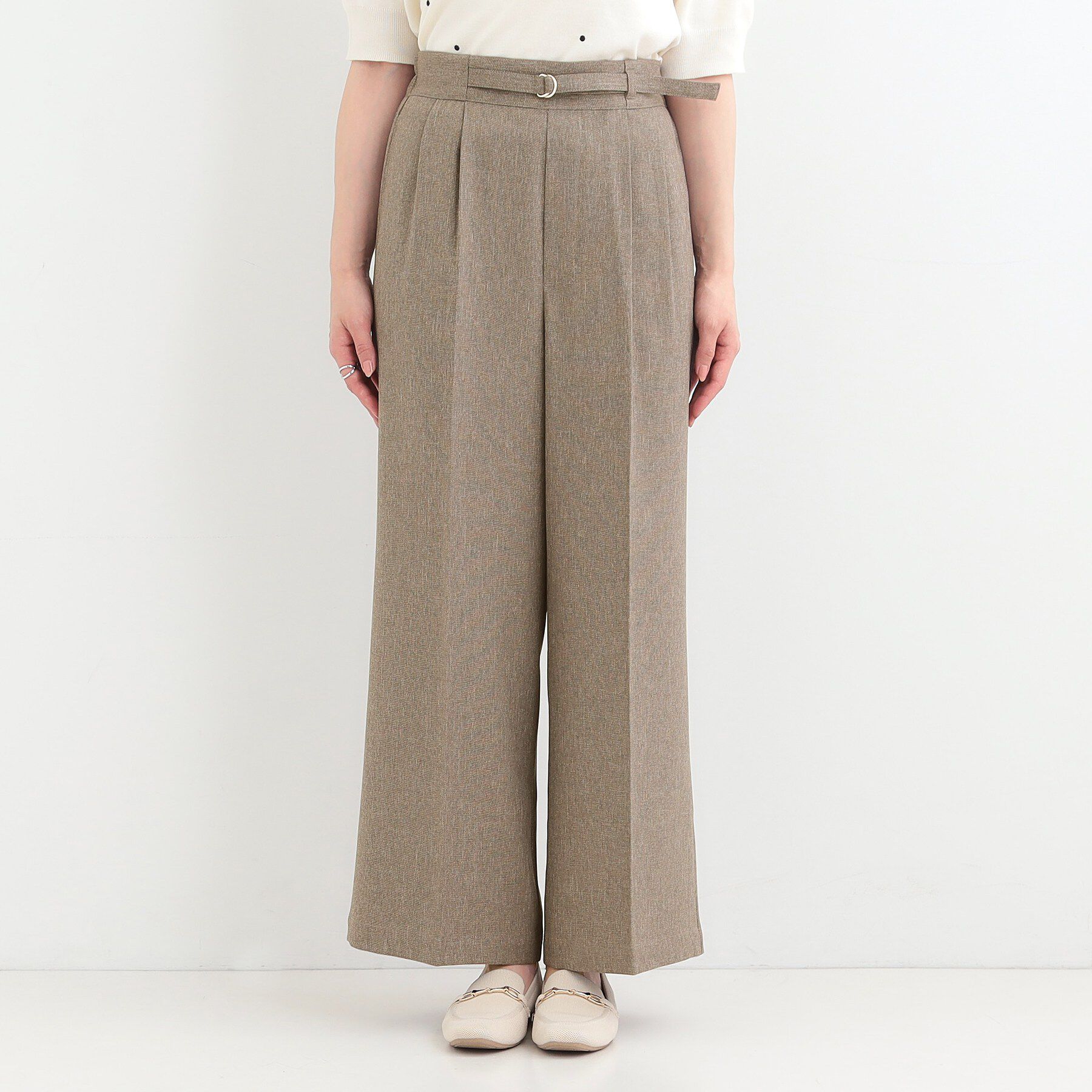 SHOO･LA･RUE「【2点セット/S-LL】大人っぽく上品に見える 麻調セットアップ」|スーツ|