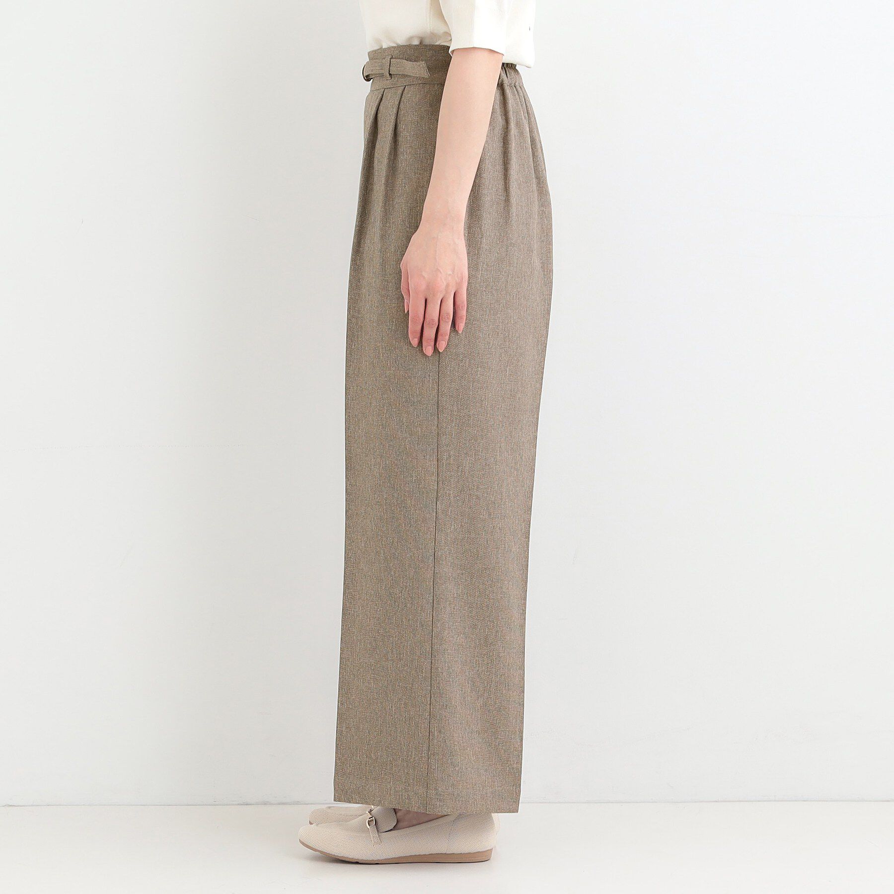 SHOO･LA･RUE「【2点セット/S-LL】大人っぽく上品に見える 麻調セットアップ」|スーツ|