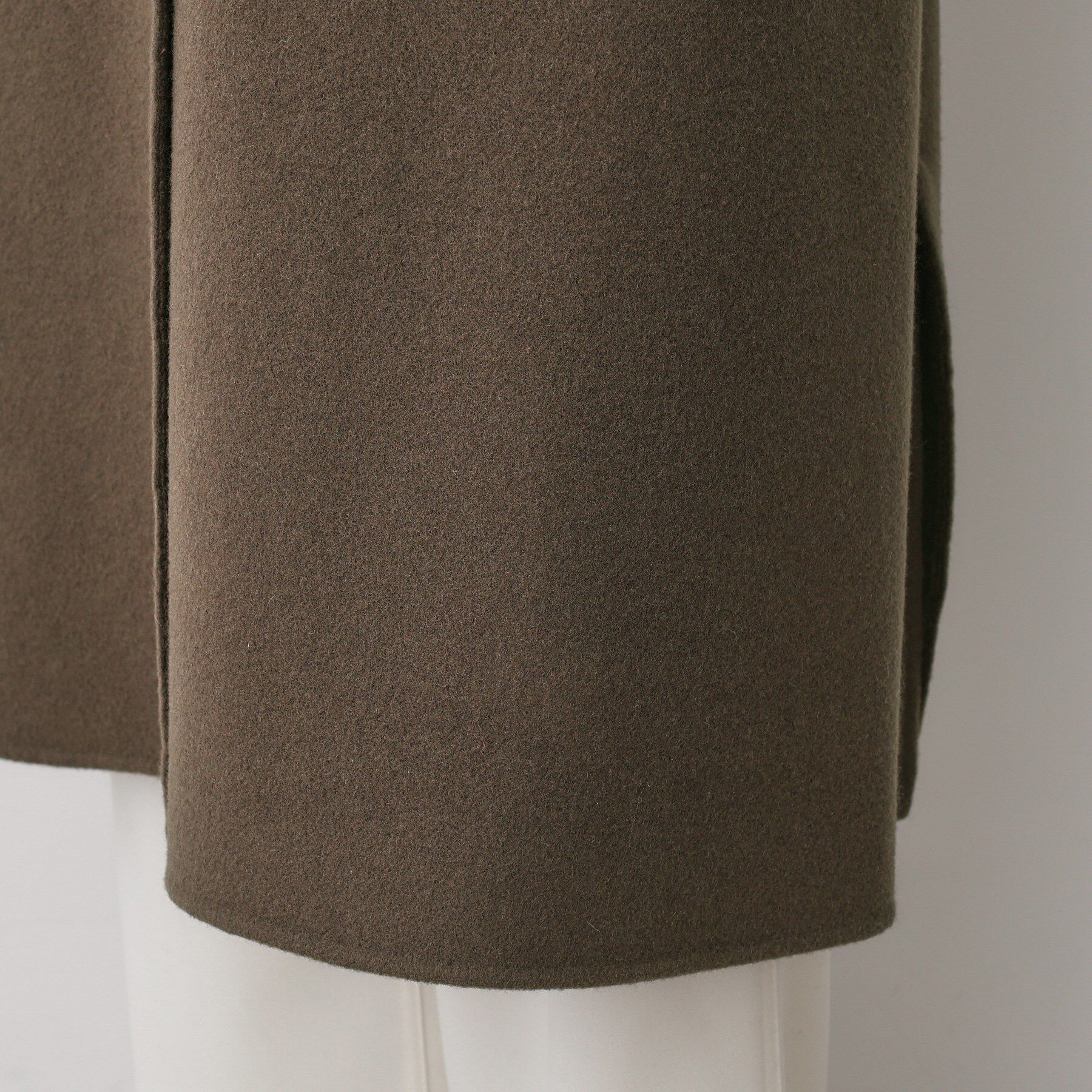 Dessin「【洗える】ウール混リバーメルトンロングコート」|ステンカラーコート|