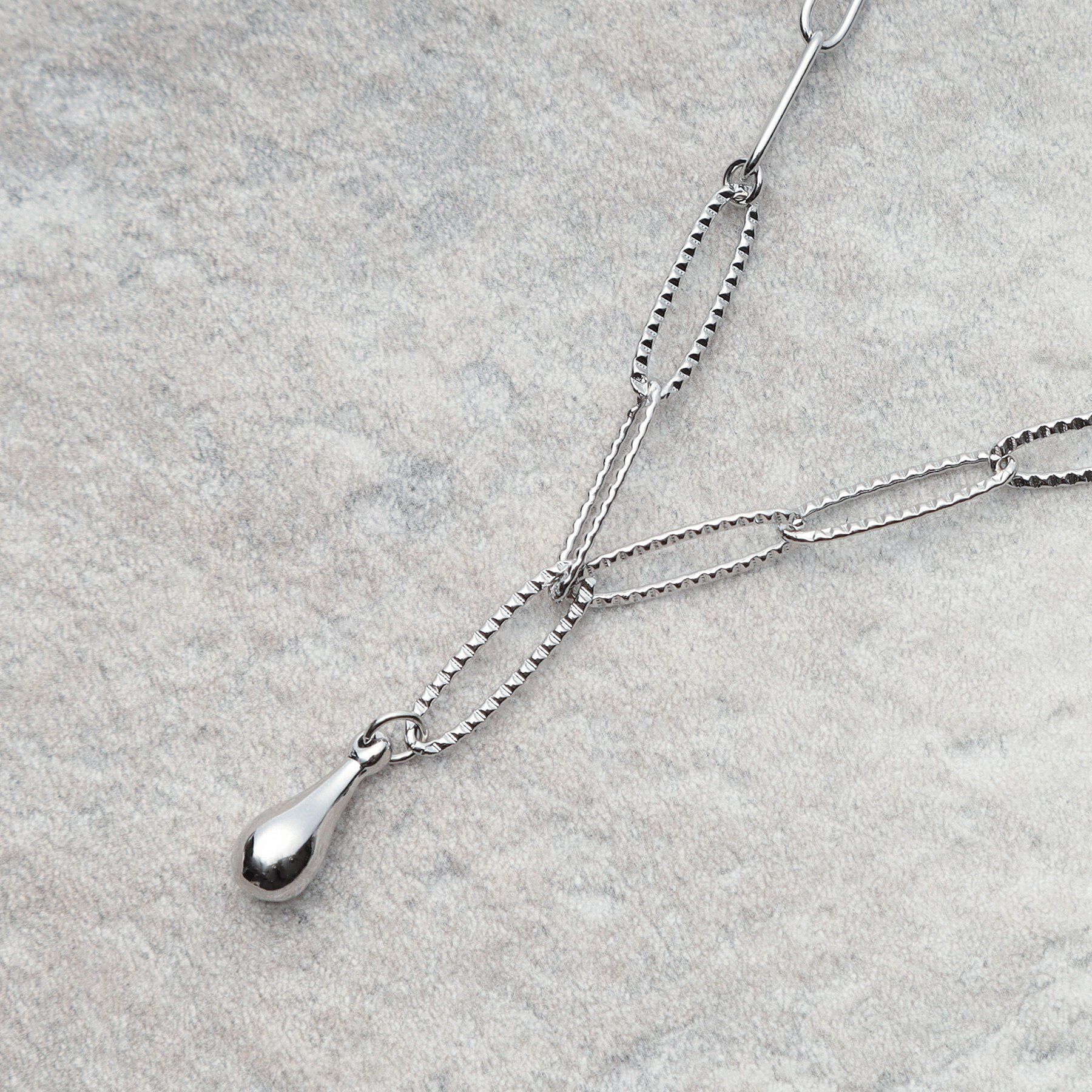 Dessin「ミックスチェーンYラインネックレス」|ネックレス|