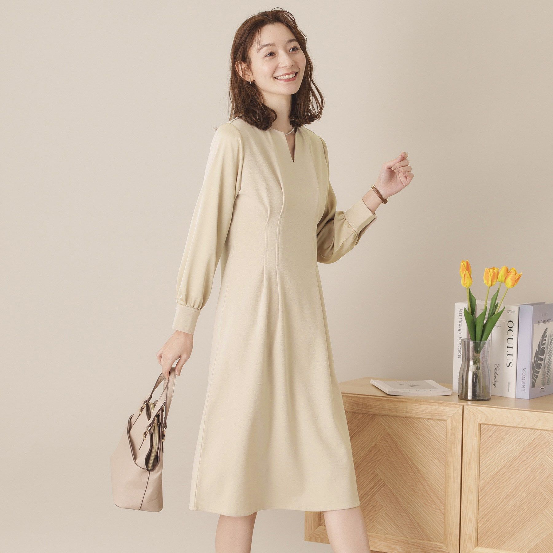 ITS&rsquo;DEMO「【通勤／手洗い可】カットジョーゼットワンピース」|ワンピース|