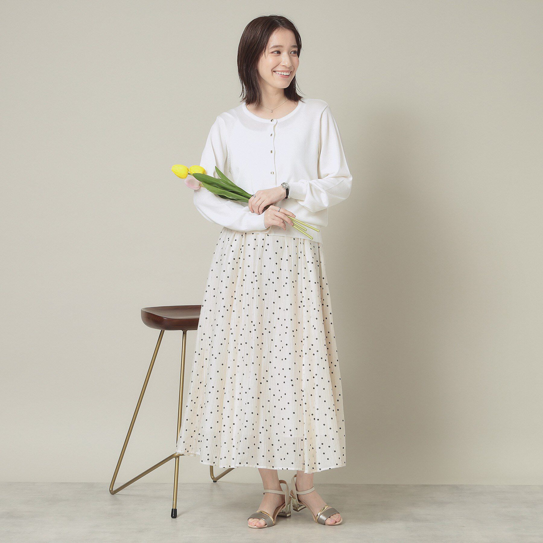 ITS&rsquo;DEMO「【UVカット／アンチピリング／手洗い可】クルーニットカーディガン」|カーディガン|