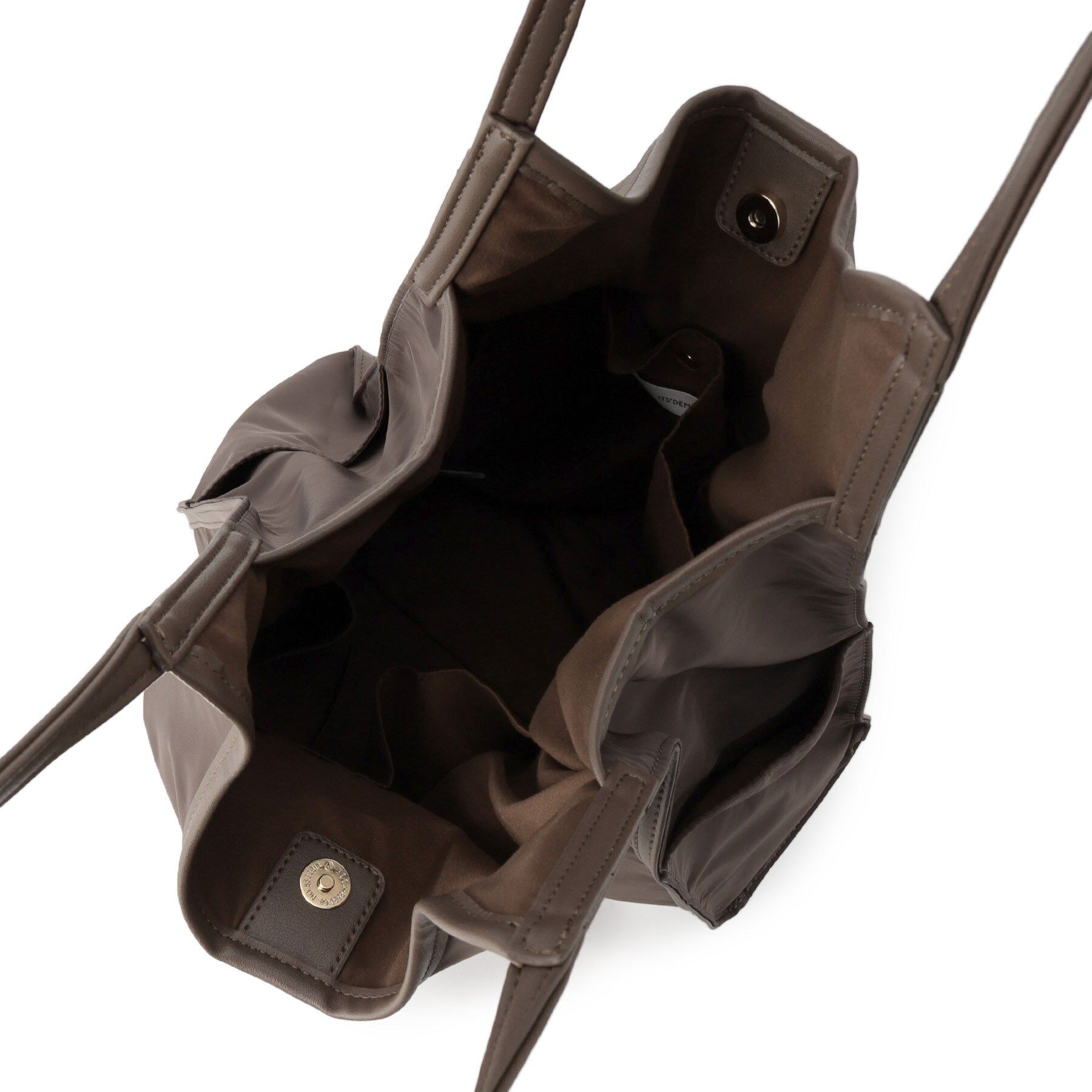 ITS&rsquo;DEMO「【A4対応／9ポケット】合皮パイピング多ポケトート」|トートバッグ|