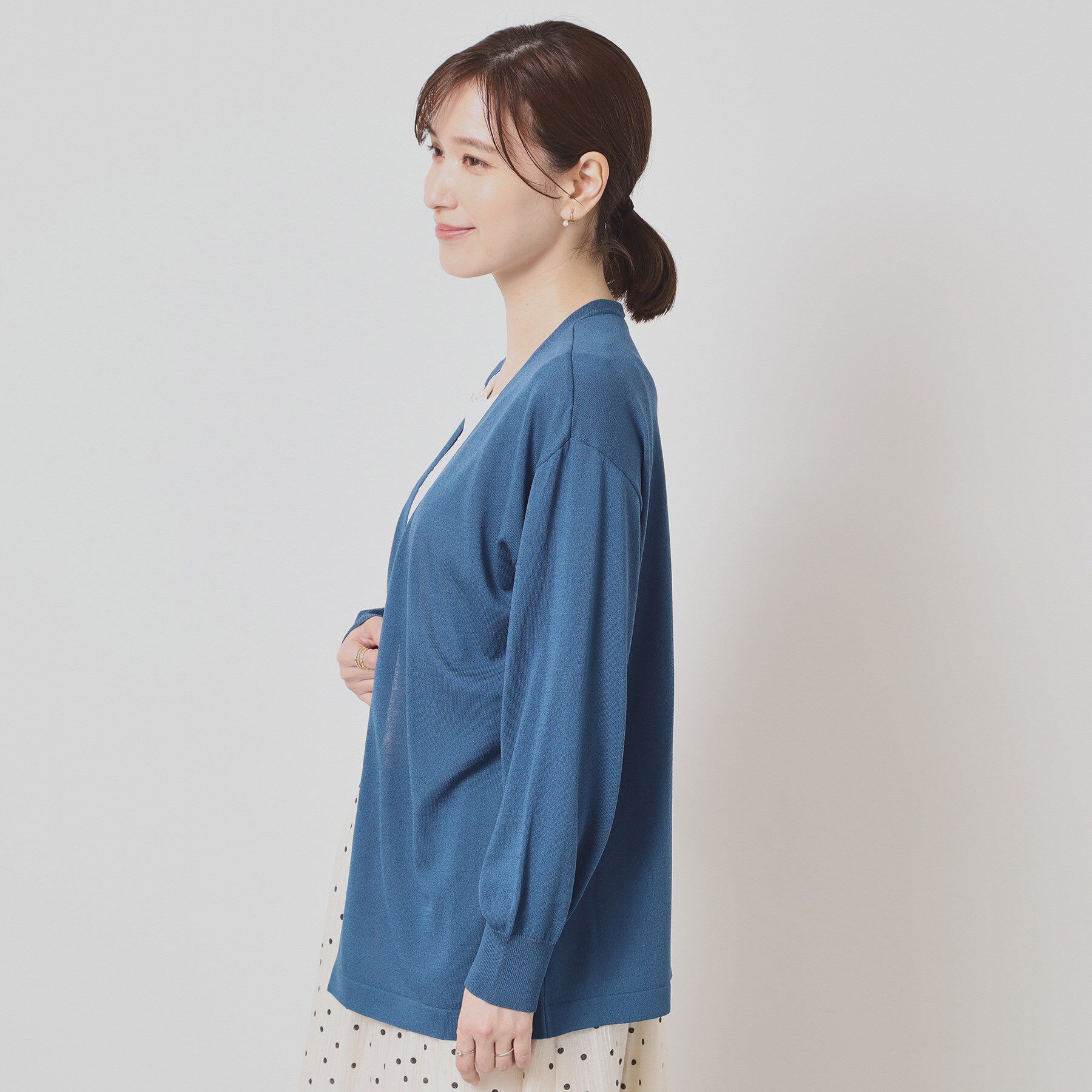 ITS&rsquo;DEMO「【UVケア／接触冷感／毛玉防止／手洗い可】着流しニットカーディガン」|カーディガン|