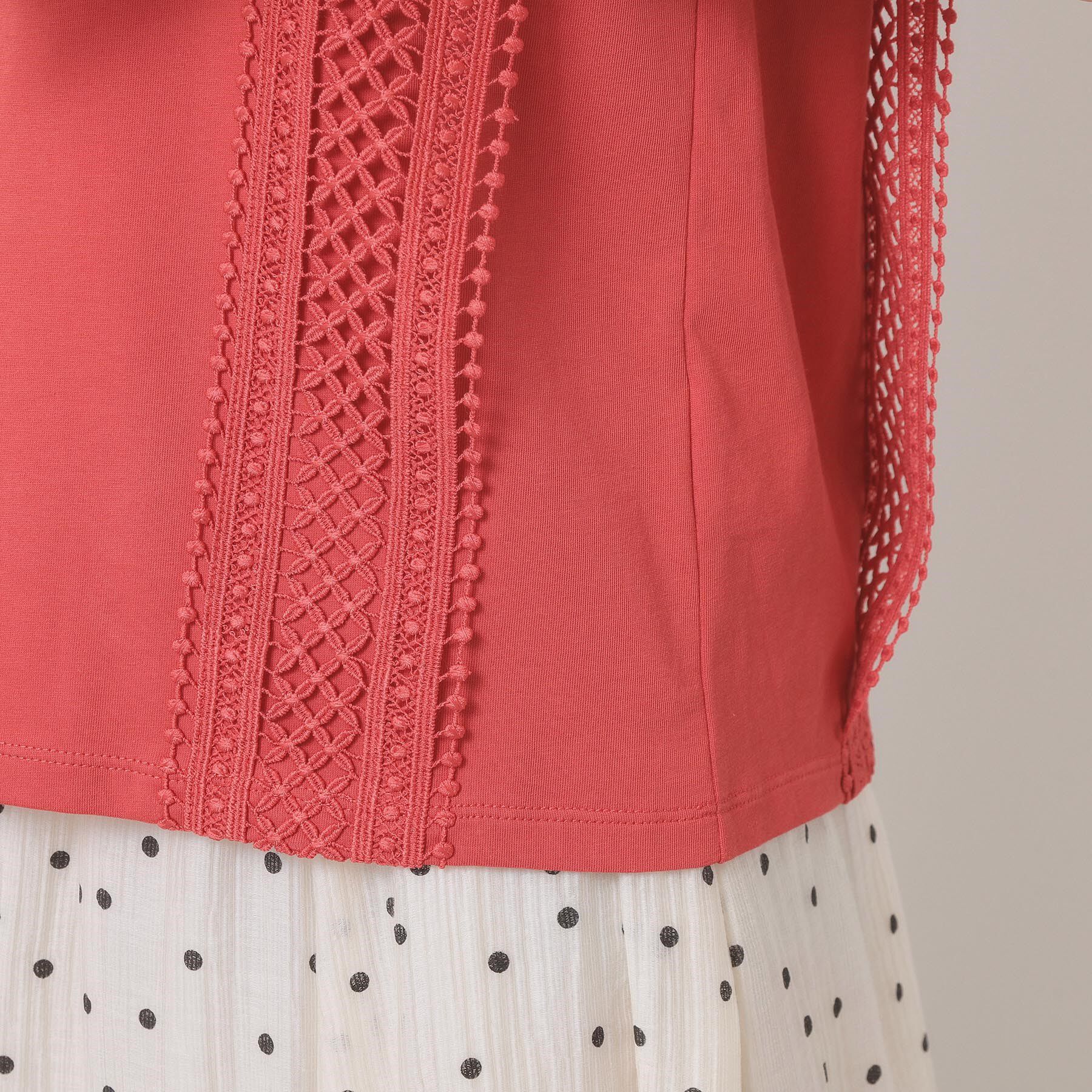 ITS&rsquo;DEMO「【洗濯機OK】ショルダーレースプルオーバー」|Tシャツ・カットソー|