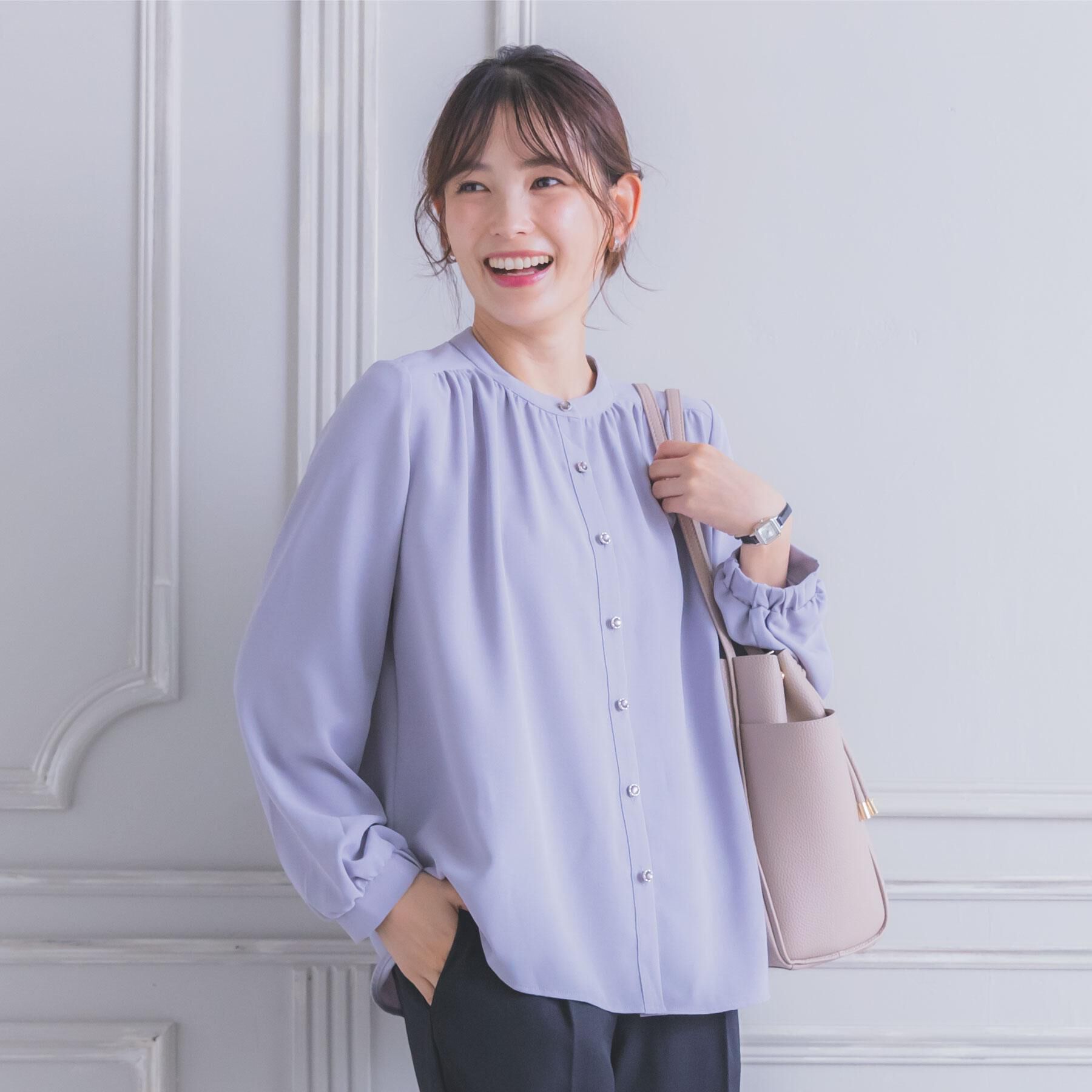 ITS&rsquo;DEMO「【手洗い可】前開きブラウス」|シャツ・ブラウス|