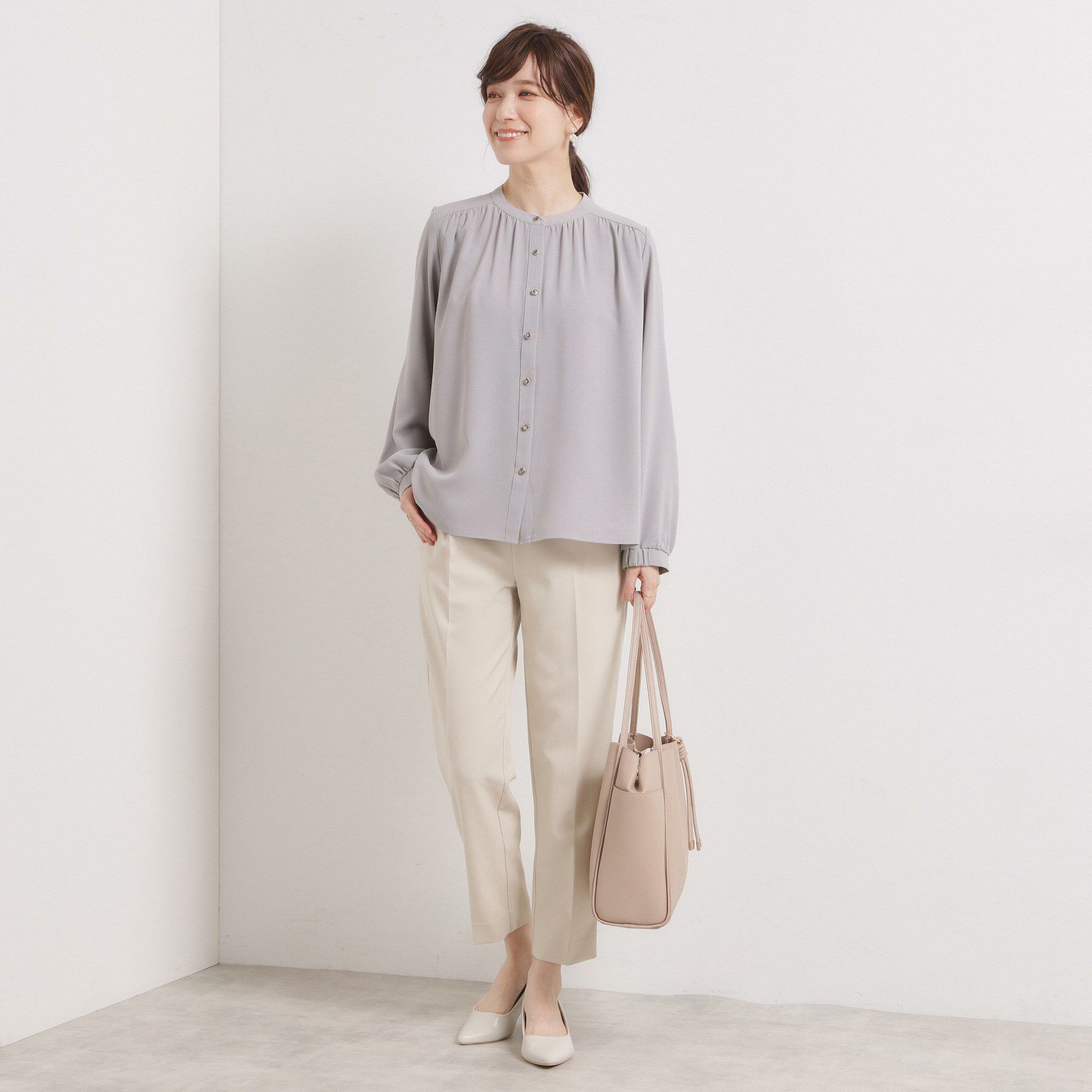 ITS&rsquo;DEMO「【手洗い可】前開きブラウス」|シャツ・ブラウス|