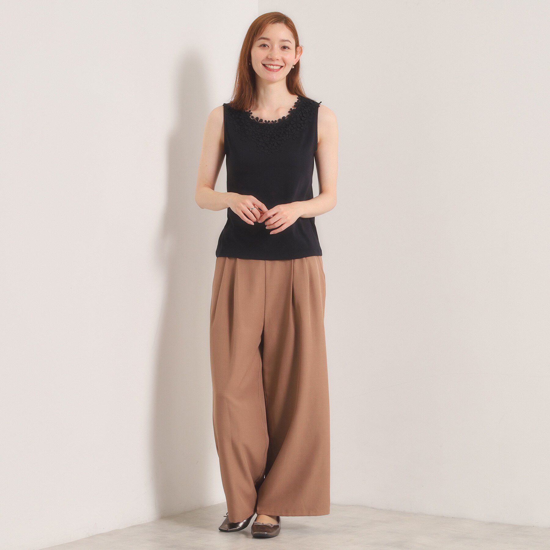 ITS&rsquo;DEMO「【洗濯機OK】レースタンクトップ」|キャミソール|