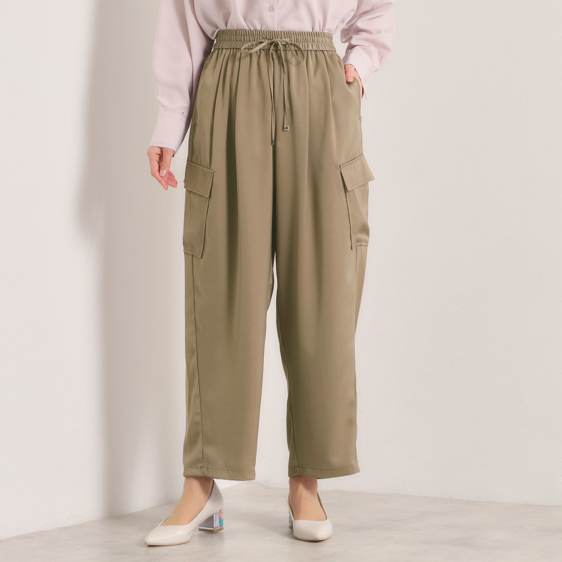 ITS&rsquo;DEMO「【手洗い可】サテンカーゴパンツ」|その他|