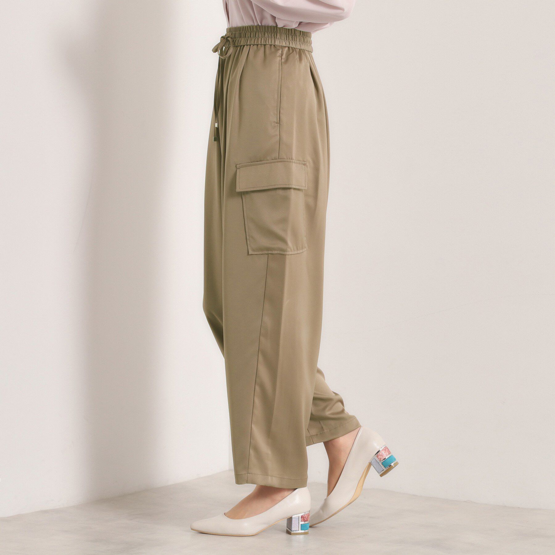 ITS&rsquo;DEMO「【手洗い可】サテンカーゴパンツ」|その他|