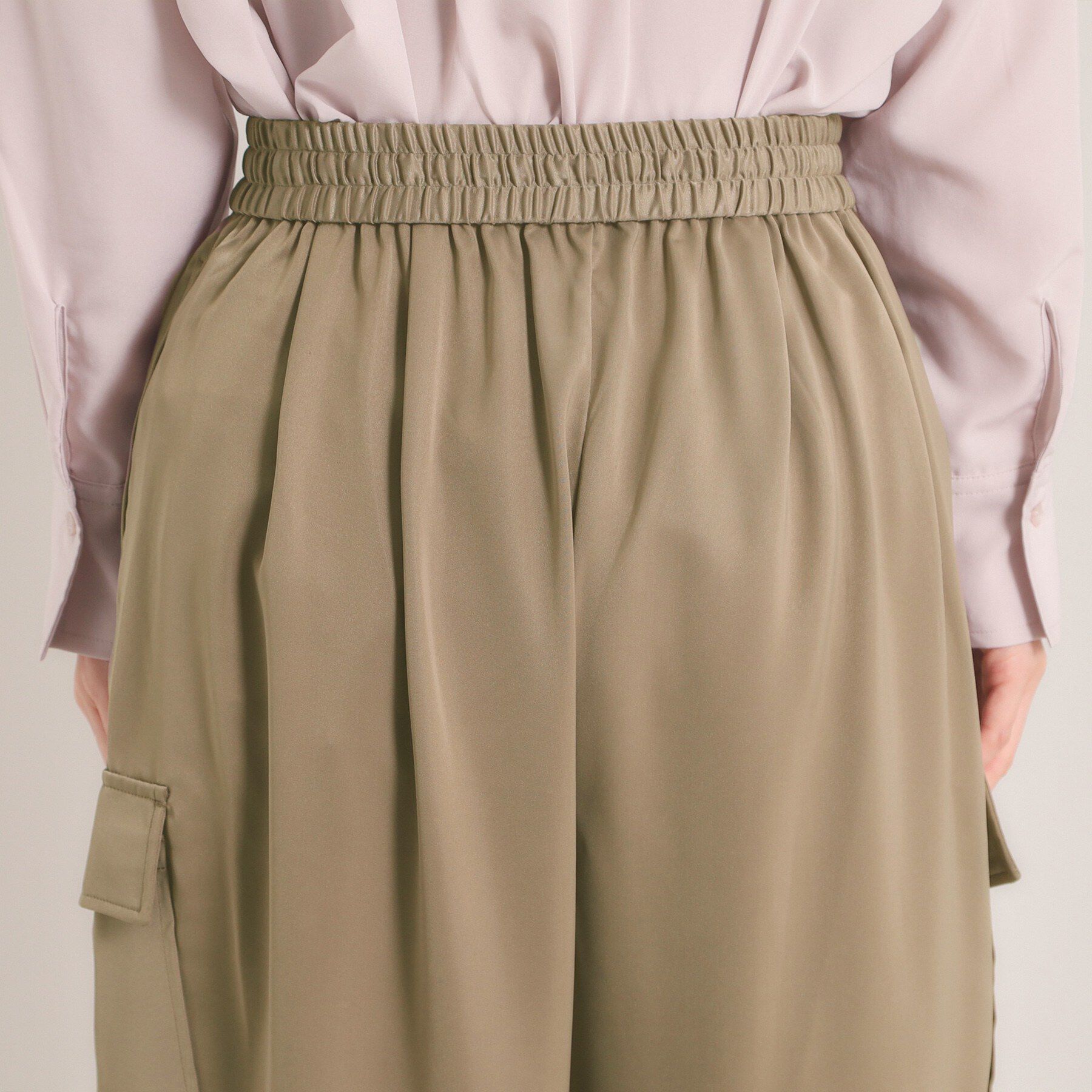 ITS&rsquo;DEMO「【手洗い可】サテンカーゴパンツ」|その他|