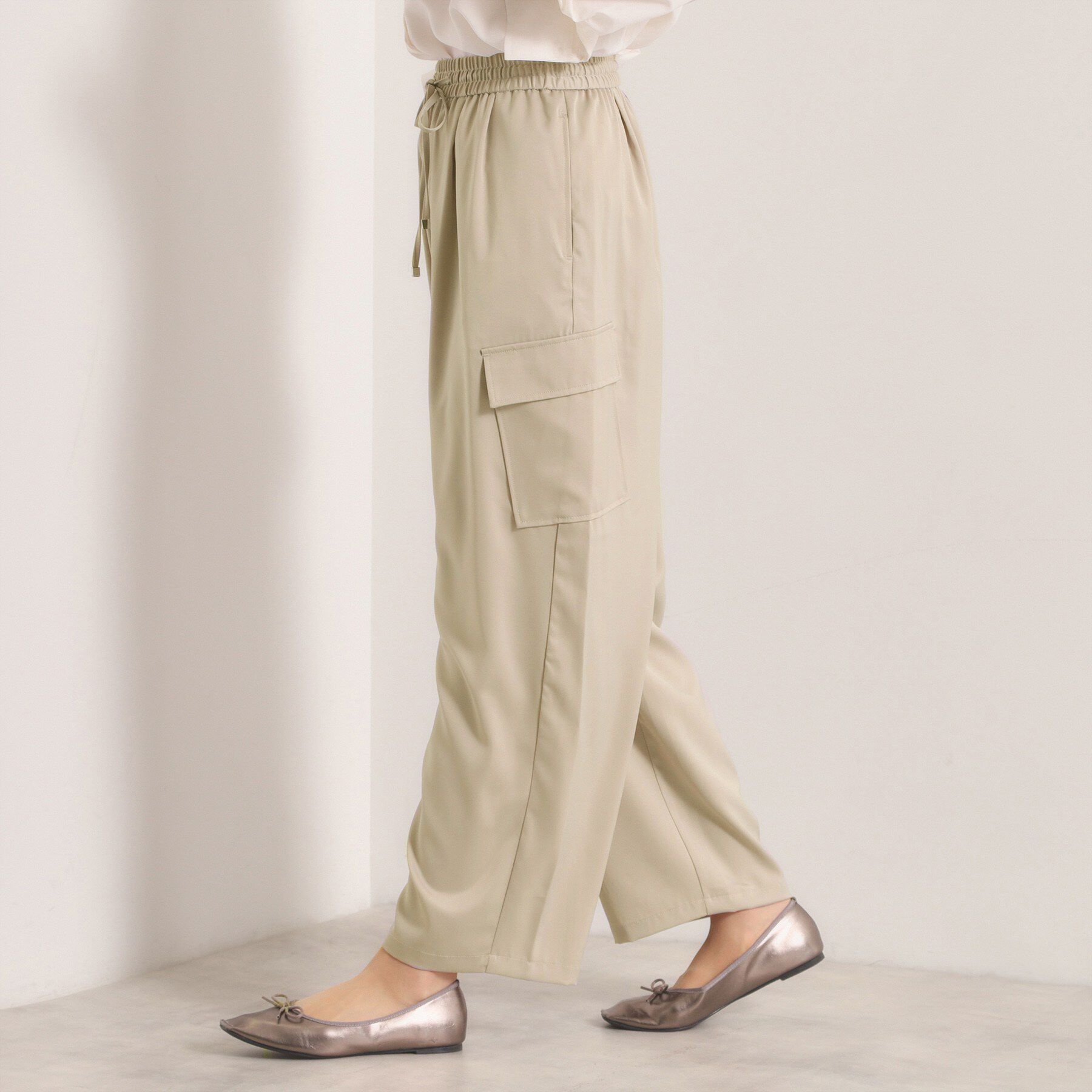 ITS&rsquo;DEMO「【手洗い可】サテンカーゴパンツ」|その他|
