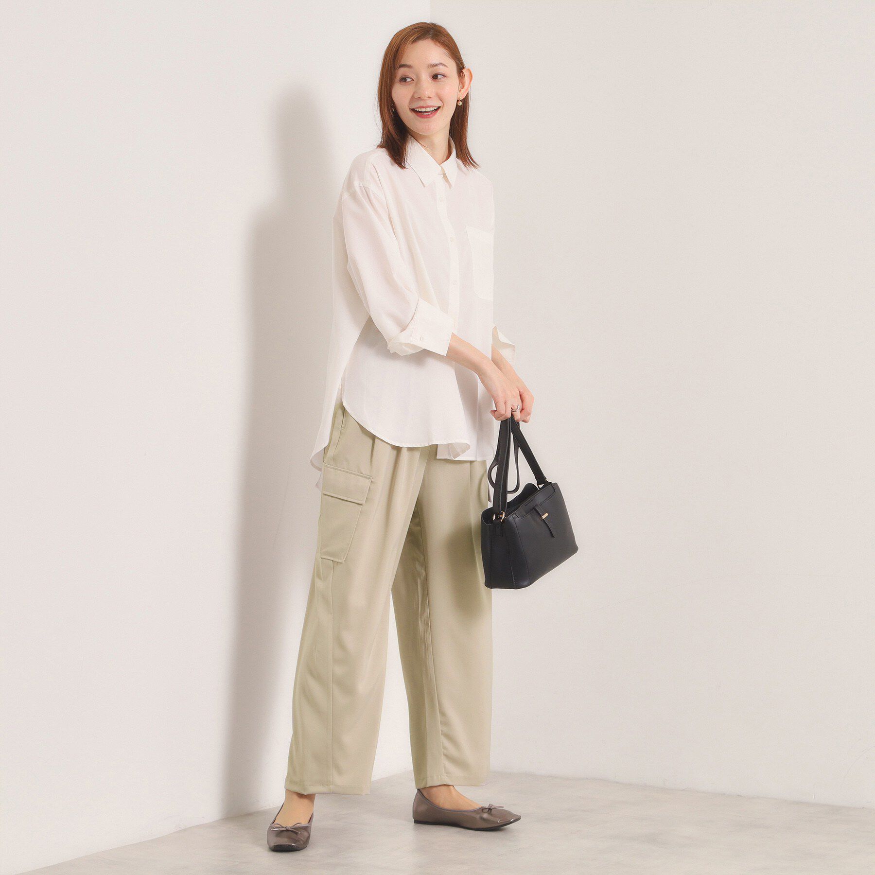 ITS&rsquo;DEMO「【手洗い可】サテンカーゴパンツ」|その他|