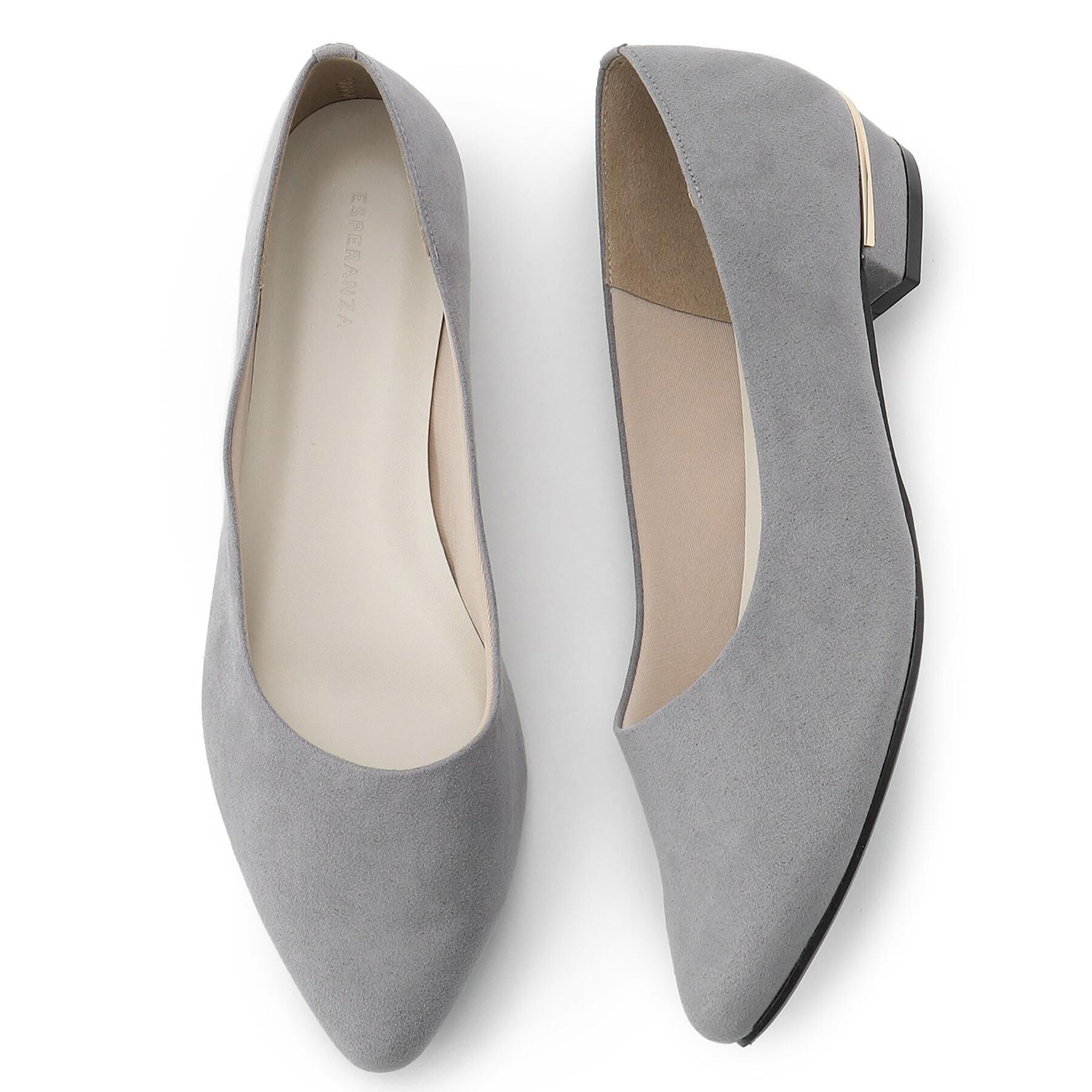 ESPERANZA「《定番》晴雨兼用クッションフラットパンプス」|パンプス|