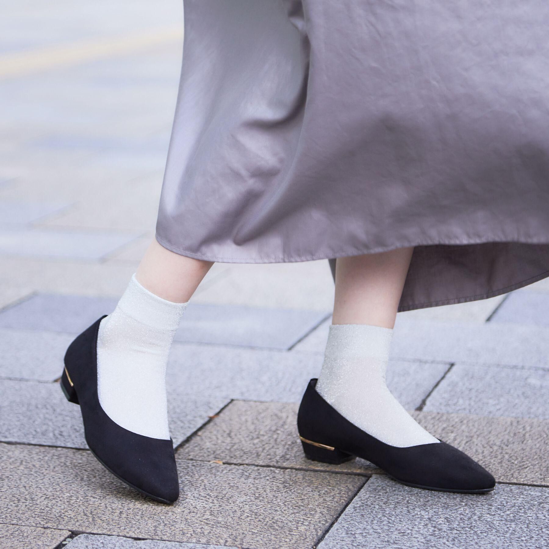 ESPERANZA「《定番》晴雨兼用クッションフラットパンプス」|パンプス|