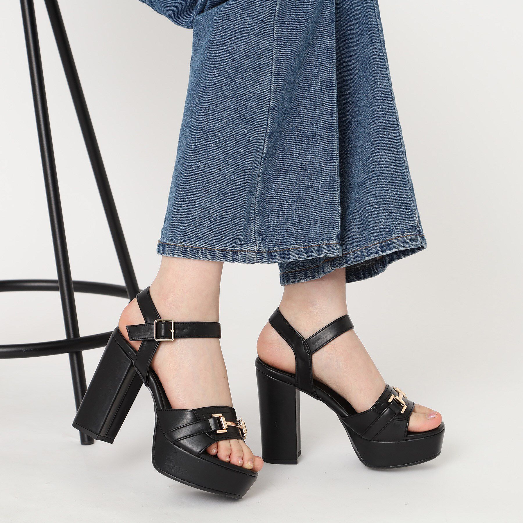 ESPERANZA「アッパービット厚底ヒールサンダル」|サンダル|