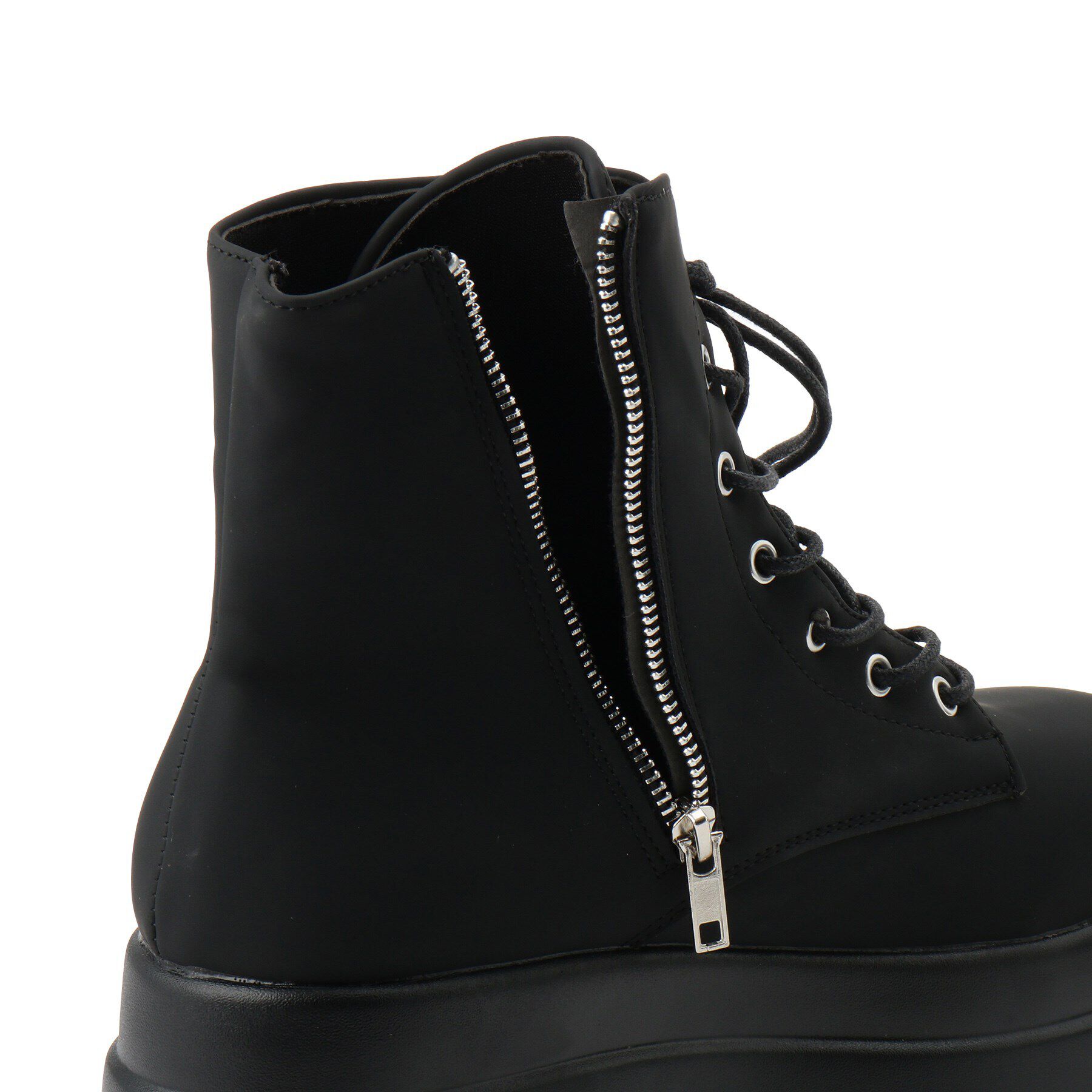 csT&P「厚底スクウェアレースアップブーツ」|ショートブーツ|