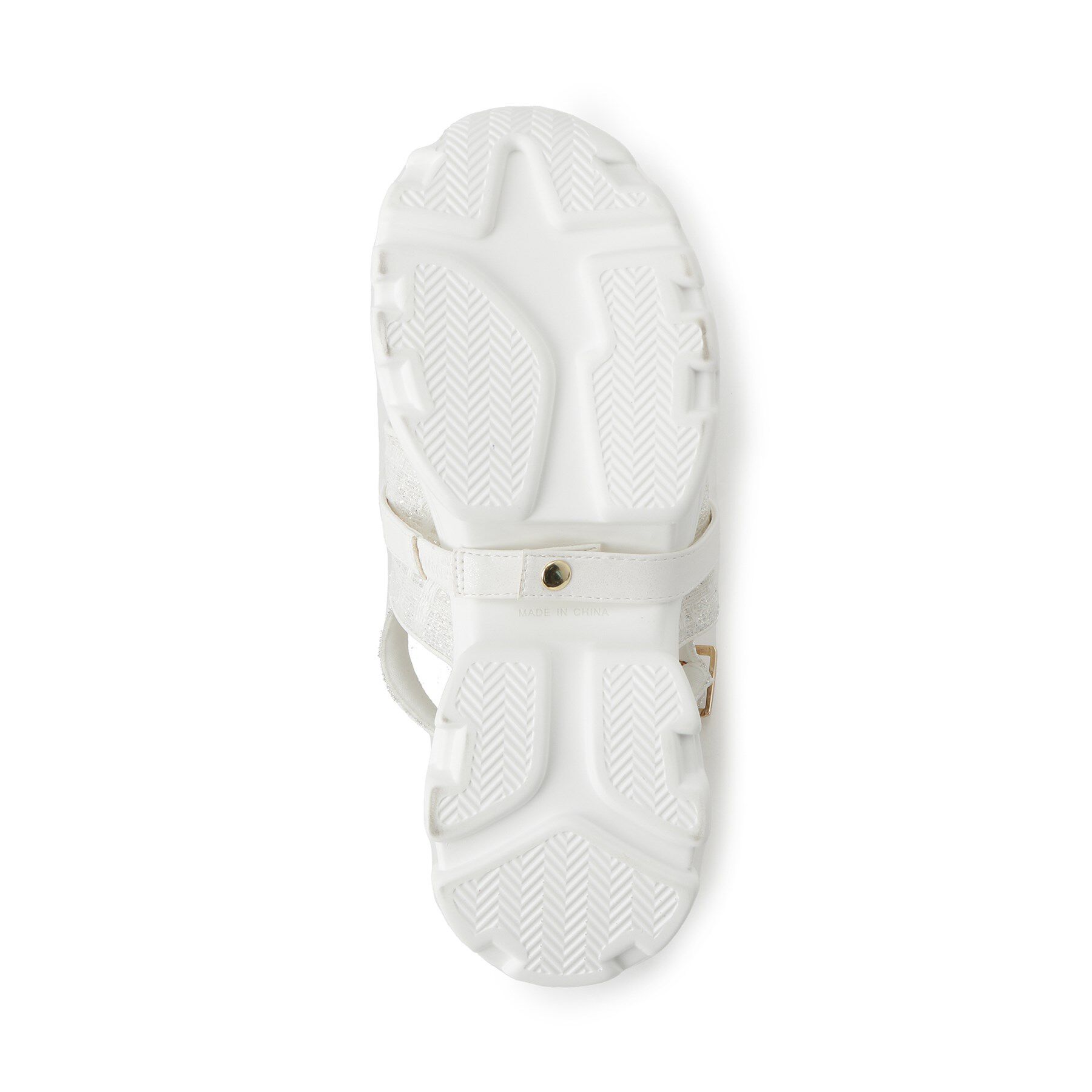 ESPERANZA「ツイード風フラワーベルトスポサン」|サンダル|