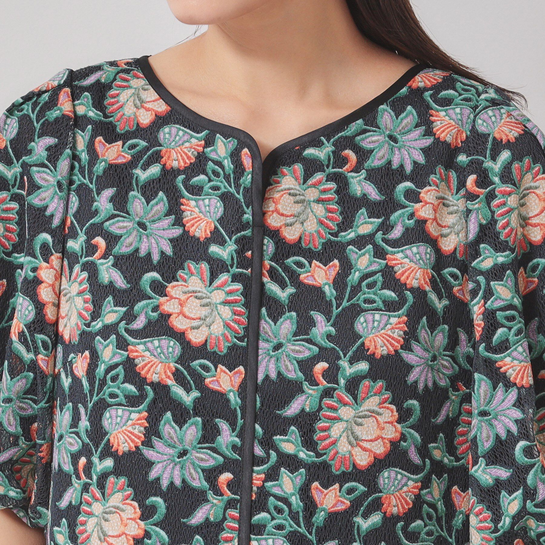 SunaUna「【オパールレース／パフスリーブ】ティアードワンピース」|ワンピース|