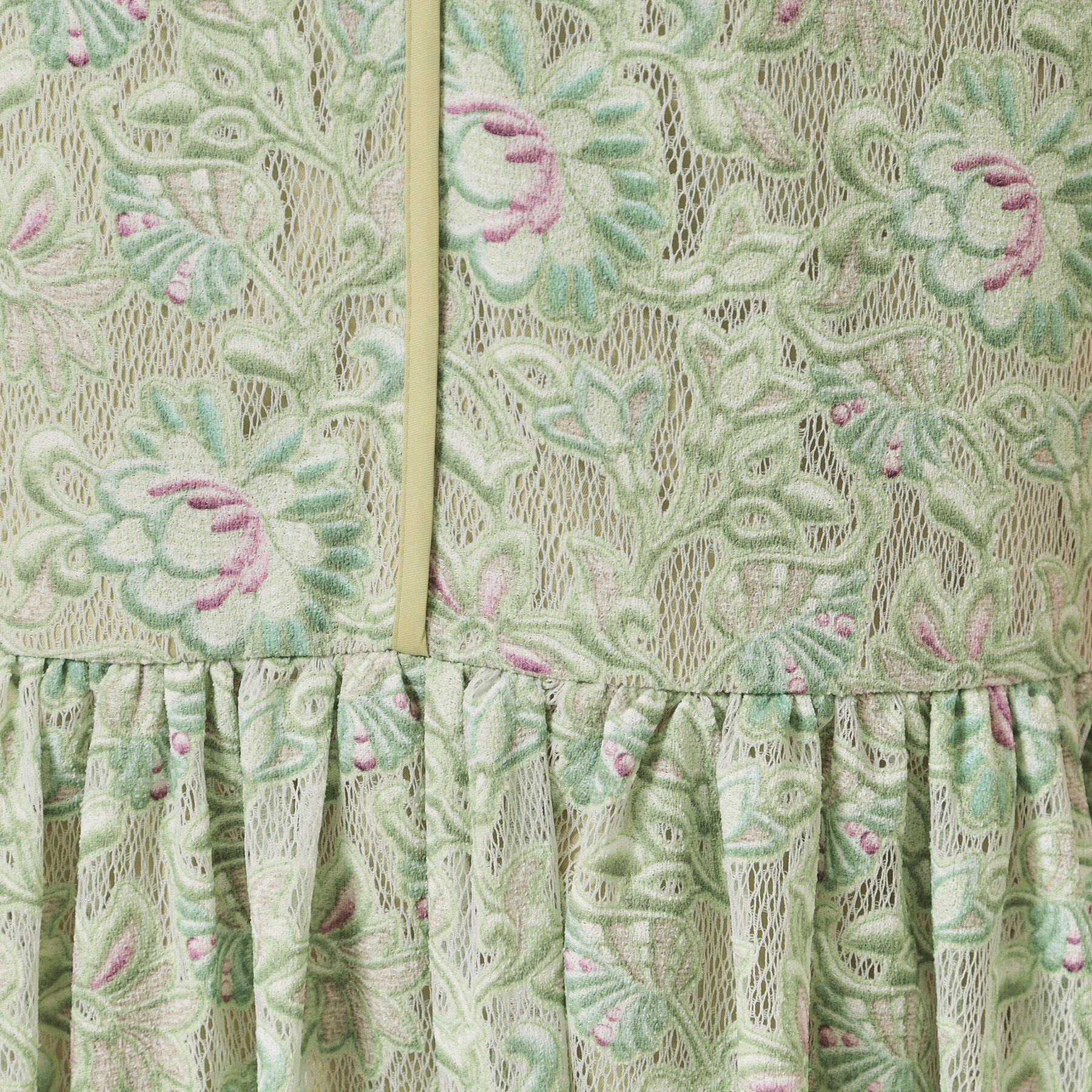 SunaUna「【オパールレース／パフスリーブ】ティアードワンピース」|ワンピース|