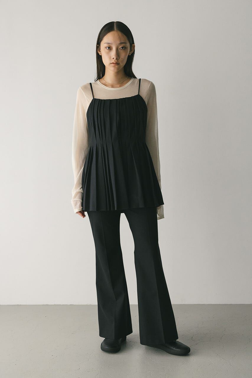 STYLEMIXER「センタープレスフレアパンツ」|その他|BLK