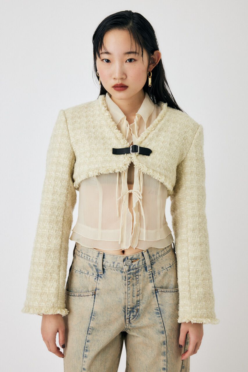 MOUSSY「BELTED TWEED ボレロ」|その他|IVOY3