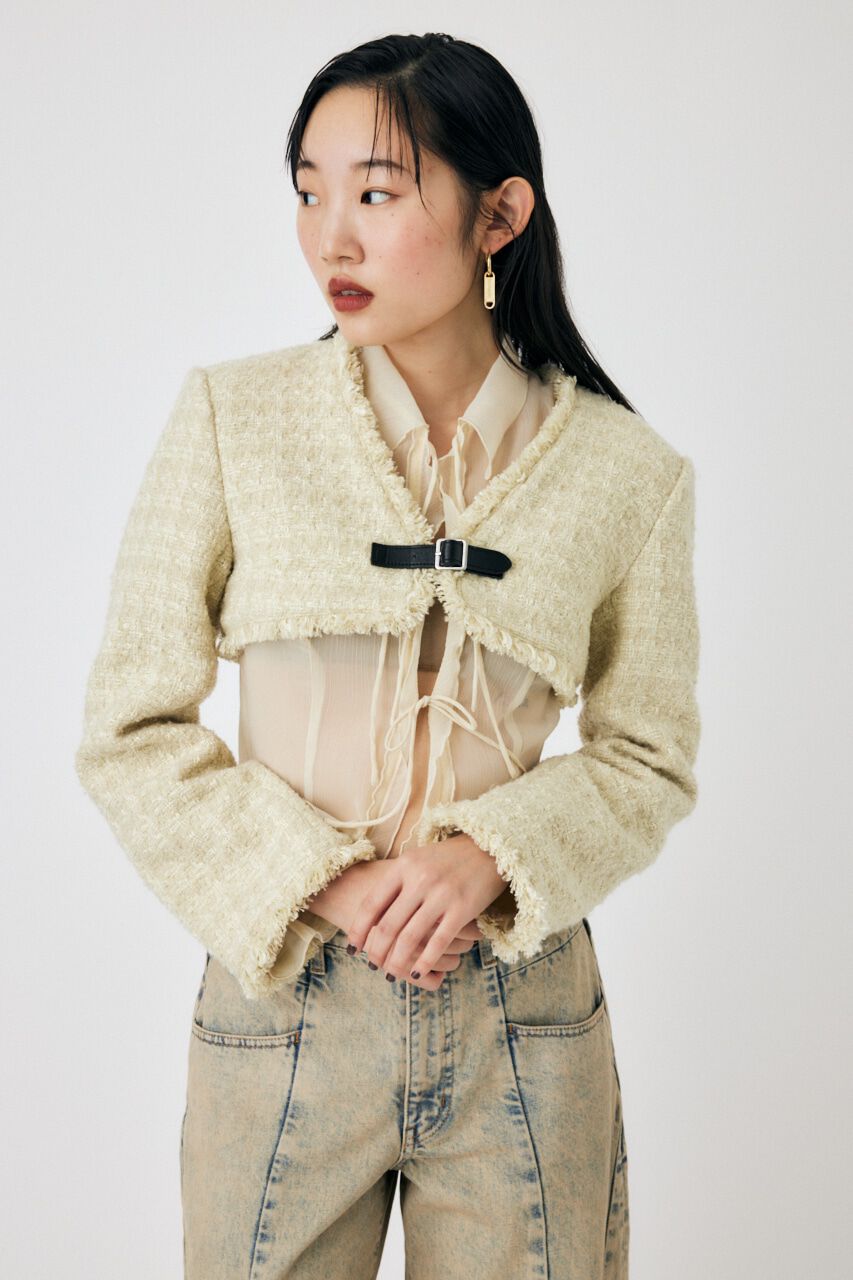 MOUSSY「BELTED TWEED ボレロ」|その他|