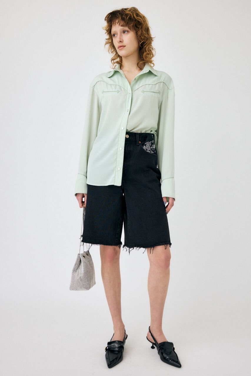 MOUSSY「WESTERN シャツ」|シャツ・ブラウス|L/GRN1