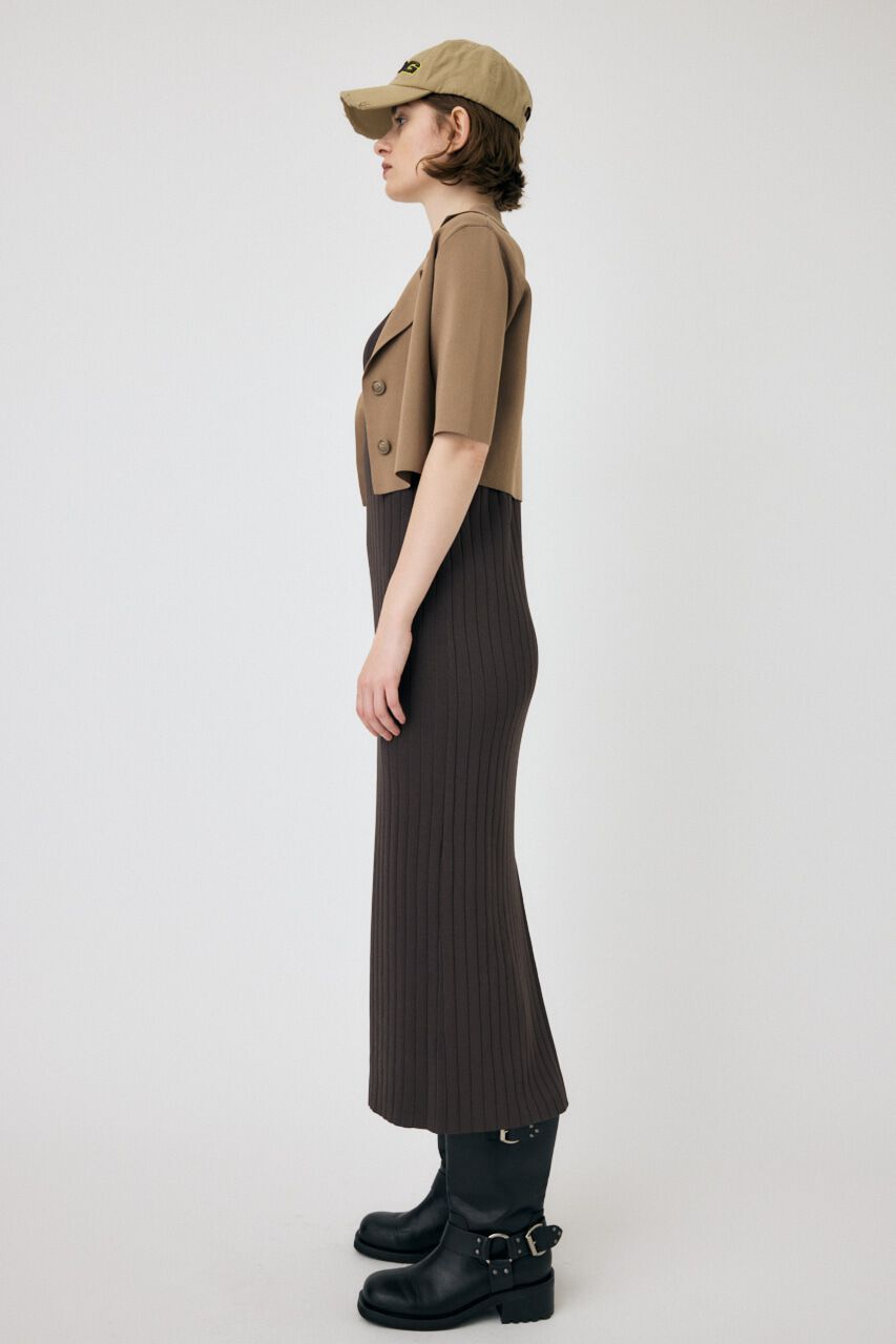 MOUSSY「SHIRT COMBI KNIT ドレス」|ワンピース|