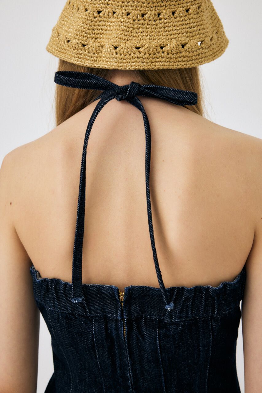 MOUSSY「DENIM BARETOP MINI ワンピース」|ワンピース|