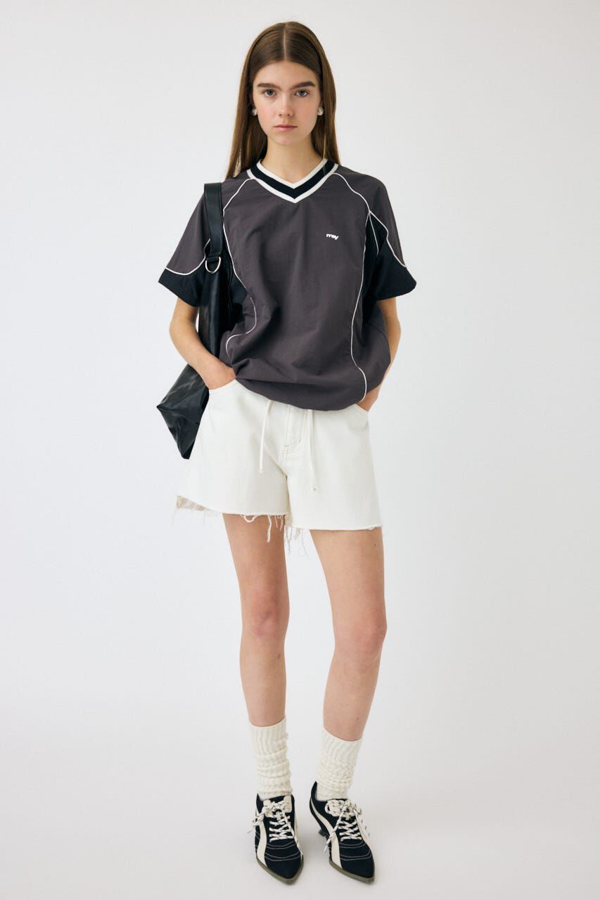 MOUSSY「WIDE DENIM ショーツ」|デニム|