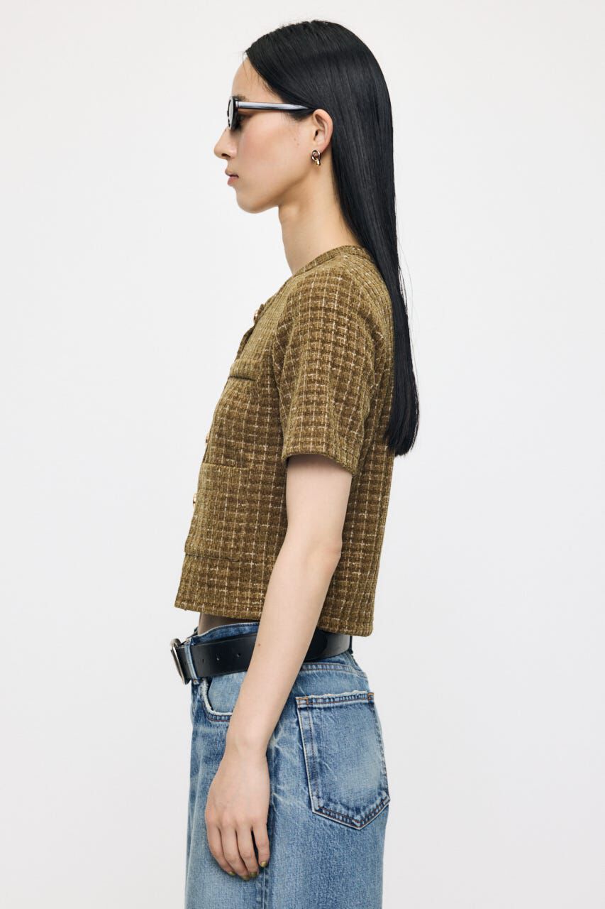 MOUSSY「TWEEDY カーディガン」|カーディガン|