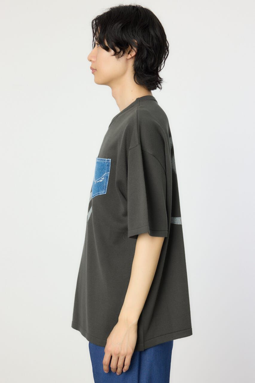 RODEO CROWNS「メンズスプレーロゴニットトップス」|ニット・セーター|