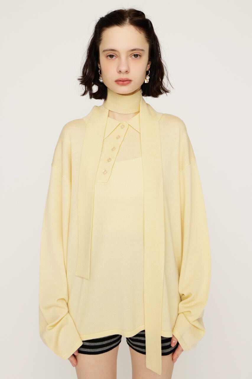 SLY「HG KNIT ASYMMETRY トップス」|ニット・セーター|