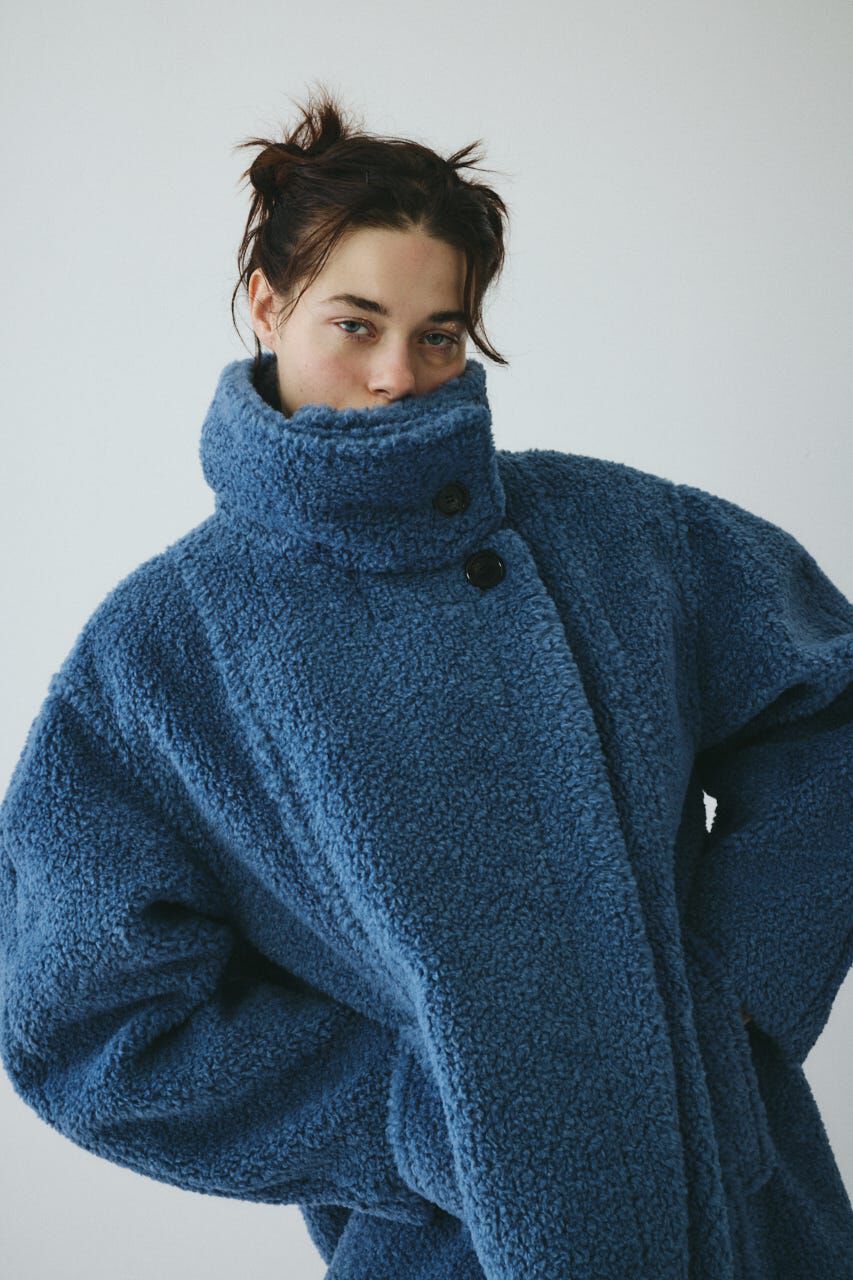 HeRIN.CYE「Stand collar boa coat」|その他|