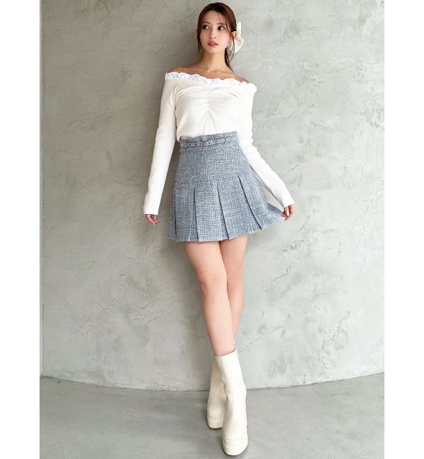 RESEXXY「ツイードプリーツミニスカート【セットアップ着用可能】」|スカート|