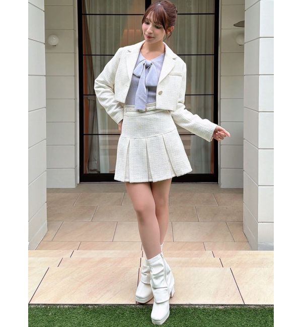 RESEXXY「ツイードプリーツミニスカート【セットアップ着用可能】」|スカート|