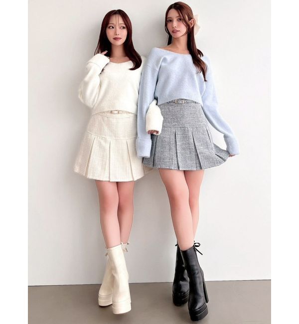 RESEXXY「ツイードプリーツミニスカート【セットアップ着用可能】」|スカート|