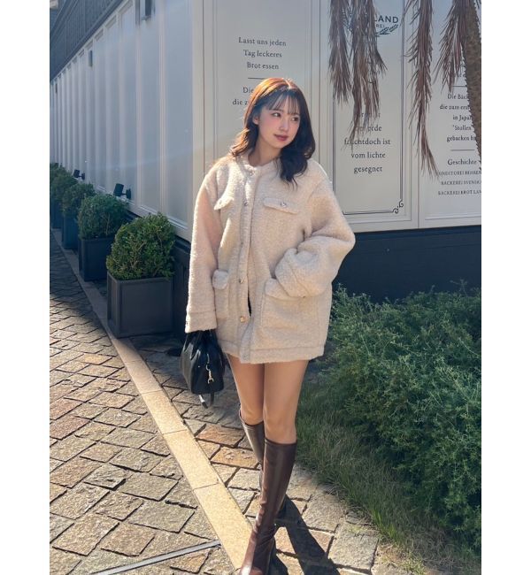 dazzlin「ボアフレンチブルゾン」|ブルゾン・スタジャン|