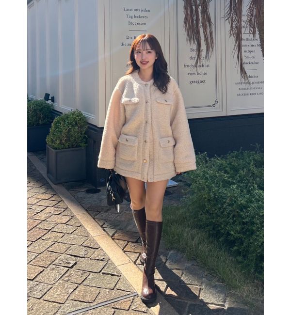 dazzlin「ボアフレンチブルゾン」|ブルゾン・スタジャン|