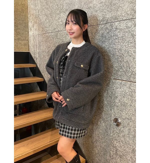 dazzlin「ボアフレンチブルゾン」|ブルゾン・スタジャン|