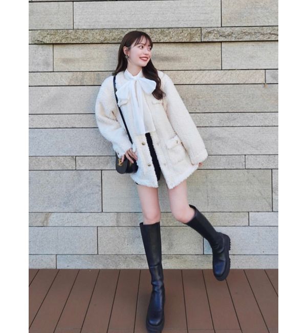 dazzlin「ボアフレンチブルゾン」|ブルゾン・スタジャン|