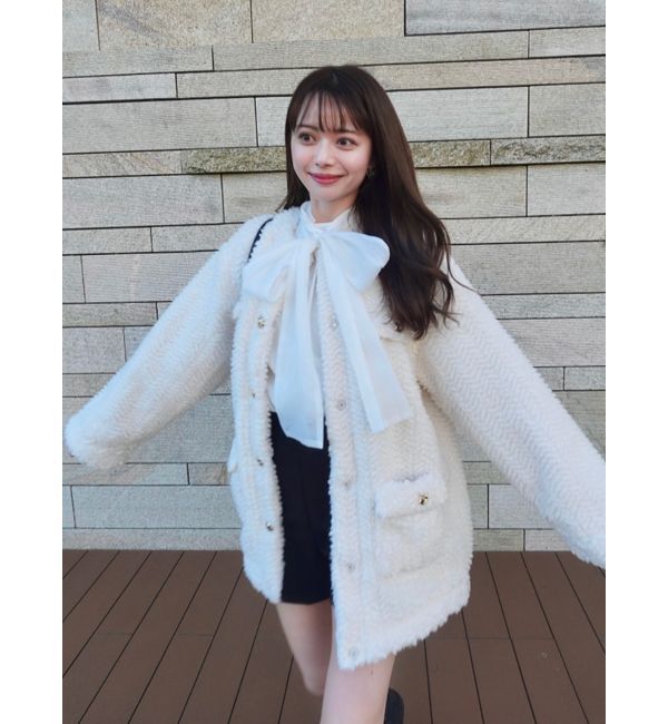 dazzlin「ボアフレンチブルゾン」|ブルゾン・スタジャン|