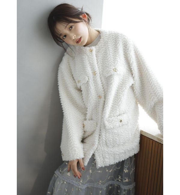 dazzlin「ボアフレンチブルゾン」|ブルゾン・スタジャン|